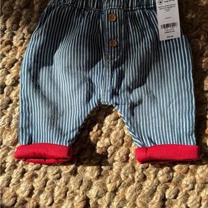 Carter's Blue and Red Striped Kids Jeans
